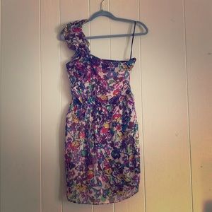 MM Coutoure floral dress with one strap